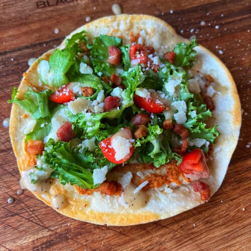Chicken Caesar Smash Tacos – Get your griddle on